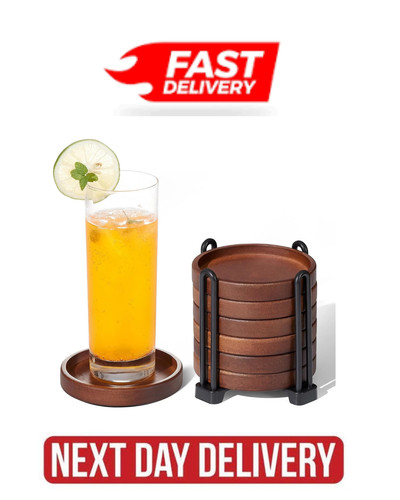 Set wooden drink - set, coasters