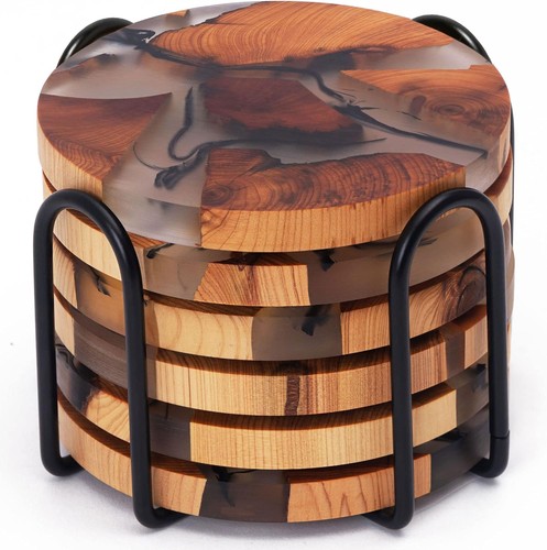 Drink coaster set wooden - coaster,
