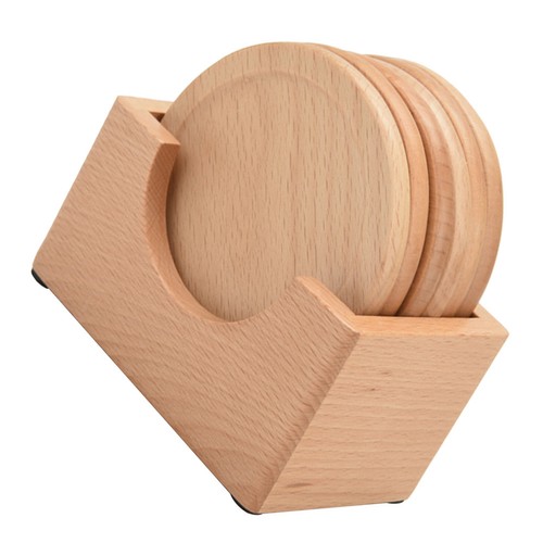 Pcs wooden coasters drinks - wooden,