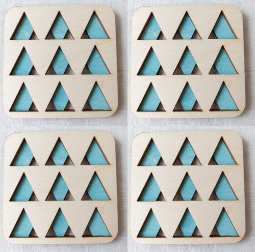 Wooden retro triangles drinks - retro,