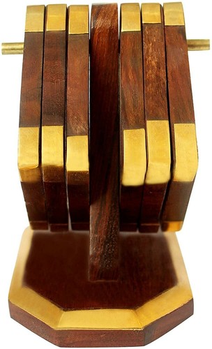 Wooden drink coasters wood - wooden,