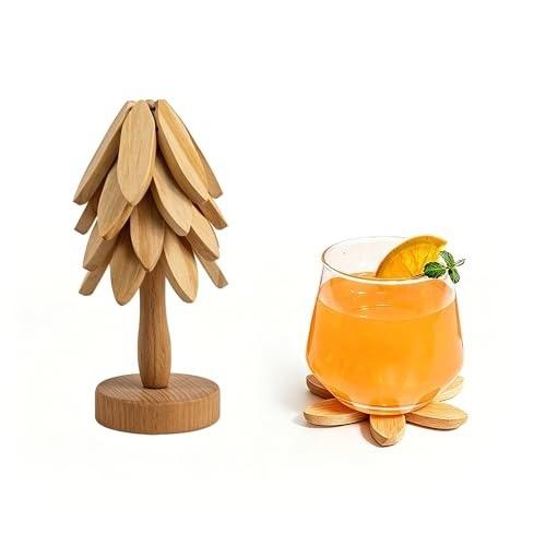 Wooden tree shaped - wooden, coasters