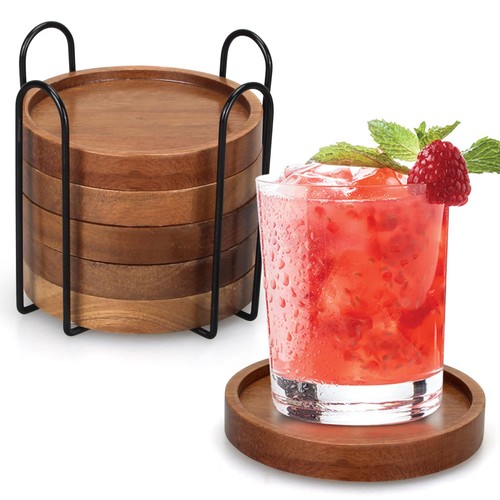 Wooden coaster set - coaster, coffee