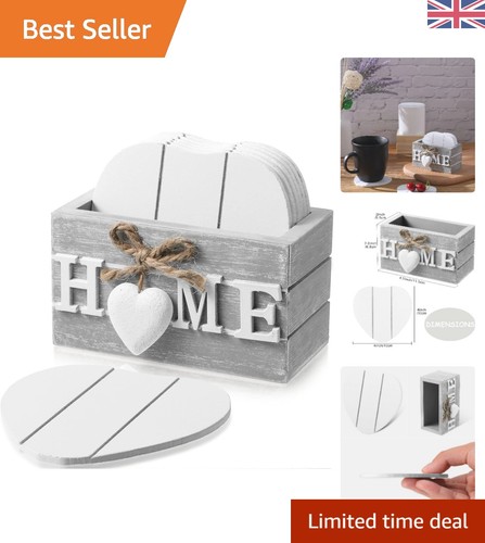 Charming grey wooden heart - charming,