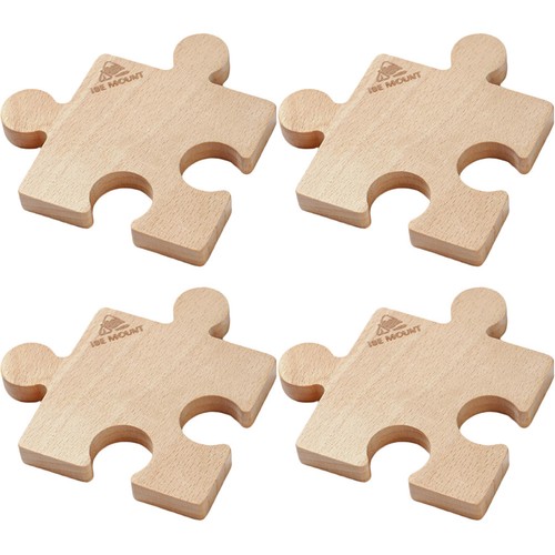 4pcs wooden coaster creative - wooden,