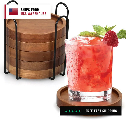 Pcs best wooden - best, coasters