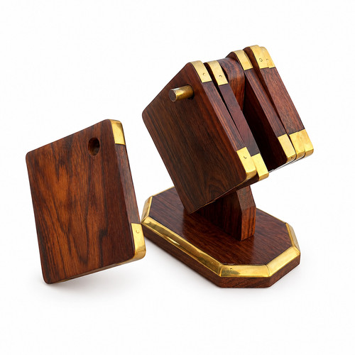 Wooden table coaster set 6 - table,