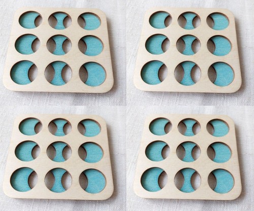 Wooden retro circles drinks - retro,