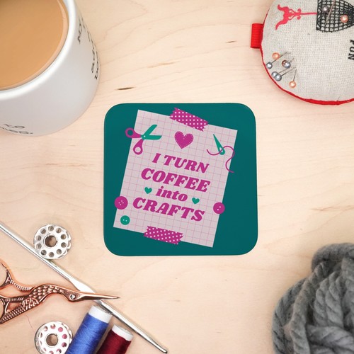 Wooden coaster coffee - coffee, into