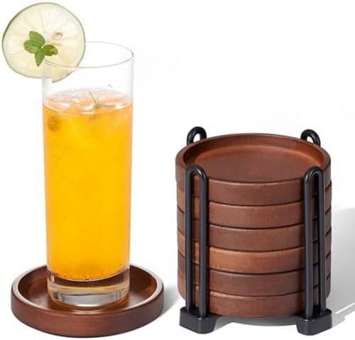 Set wooden coasters - set,