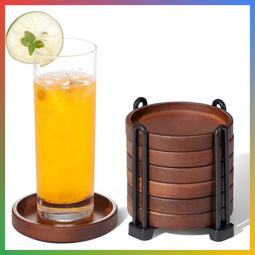 Set wooden coasters - set, 6