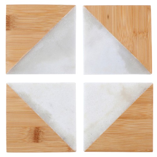 Set coasters wooden - set, 4